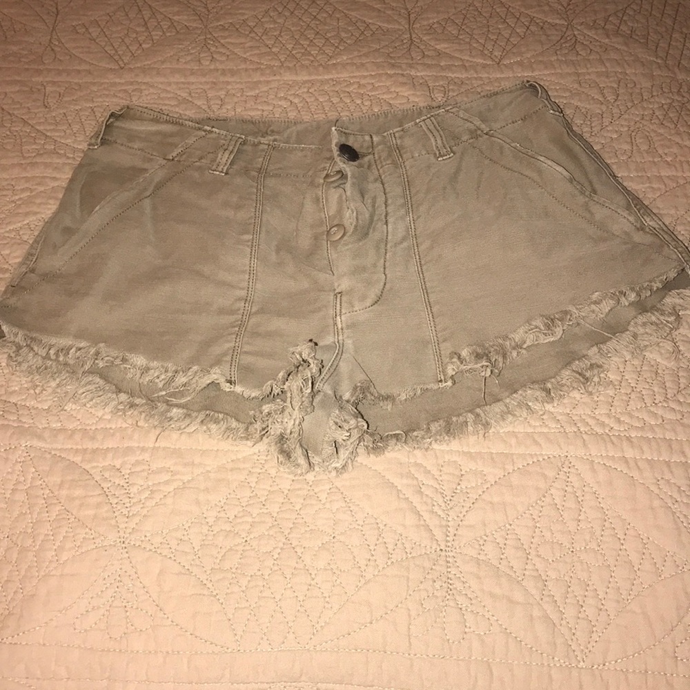 Free people raw patched shorts